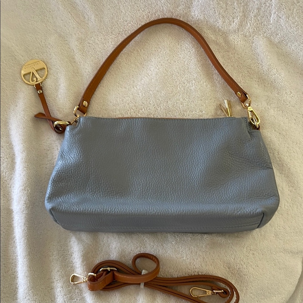 Valentina shoulder crossbody leather bag